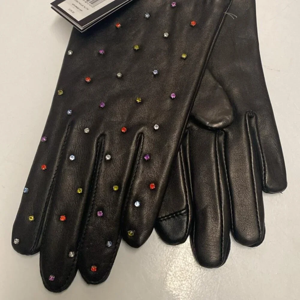 Echo leather gloves decorated with Rani - Picture 2 of 10